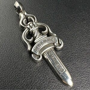 CHROME HEARTS 925 SILVER LARGE DAGGER PENDANT FOR NECKLACE